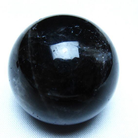 モリオン 丸玉 黒水晶 丸玉 35mm スフィア 置物 原石 141-7493