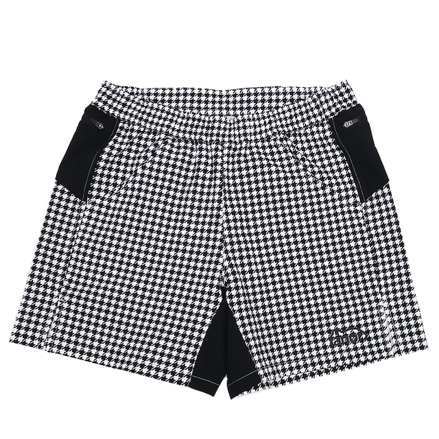 ranor(ラナー) HOUNDSTOOH MIDDLE SHORTS WHITE×BLACK