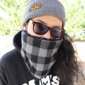 ROBIN NECK WARMER /チェック(BK/GR)&ブラックファー