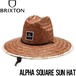ストローハット 麦わら帽子 BRIXTON ブリクストン ALPHA SQUARE SUN HAT 11323 TOFFEE OFF WHITEL/XL (60-62cm)