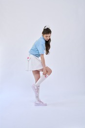 GOXO ゴーエックスオー フォーリングインゴルフ ウーブンボールポケットスカート ホワイト