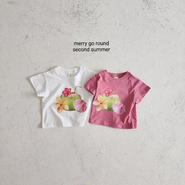 【取寄】merry go round|coconut tee|ココナッツT|XS-2XL|kids|26 summer 2nd
