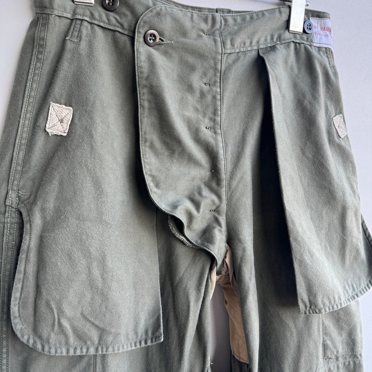 フランス軍 French Army M64 パンツ 60s ダブルニー ミリタリー ヴィンテージ古着 76C(S-R) 画像8