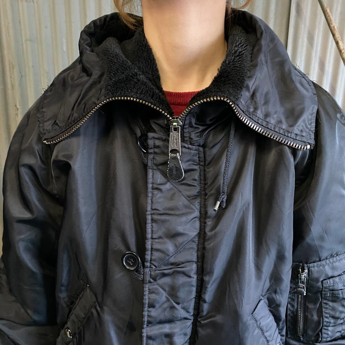 美品✨ショット フライトジャケット ミリタリー 黒 ダブル TYPE