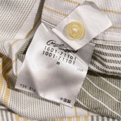 Crocodile クロコダイル JAPAN FABRIC ストライプ 長袖 シャツ L/メンズ