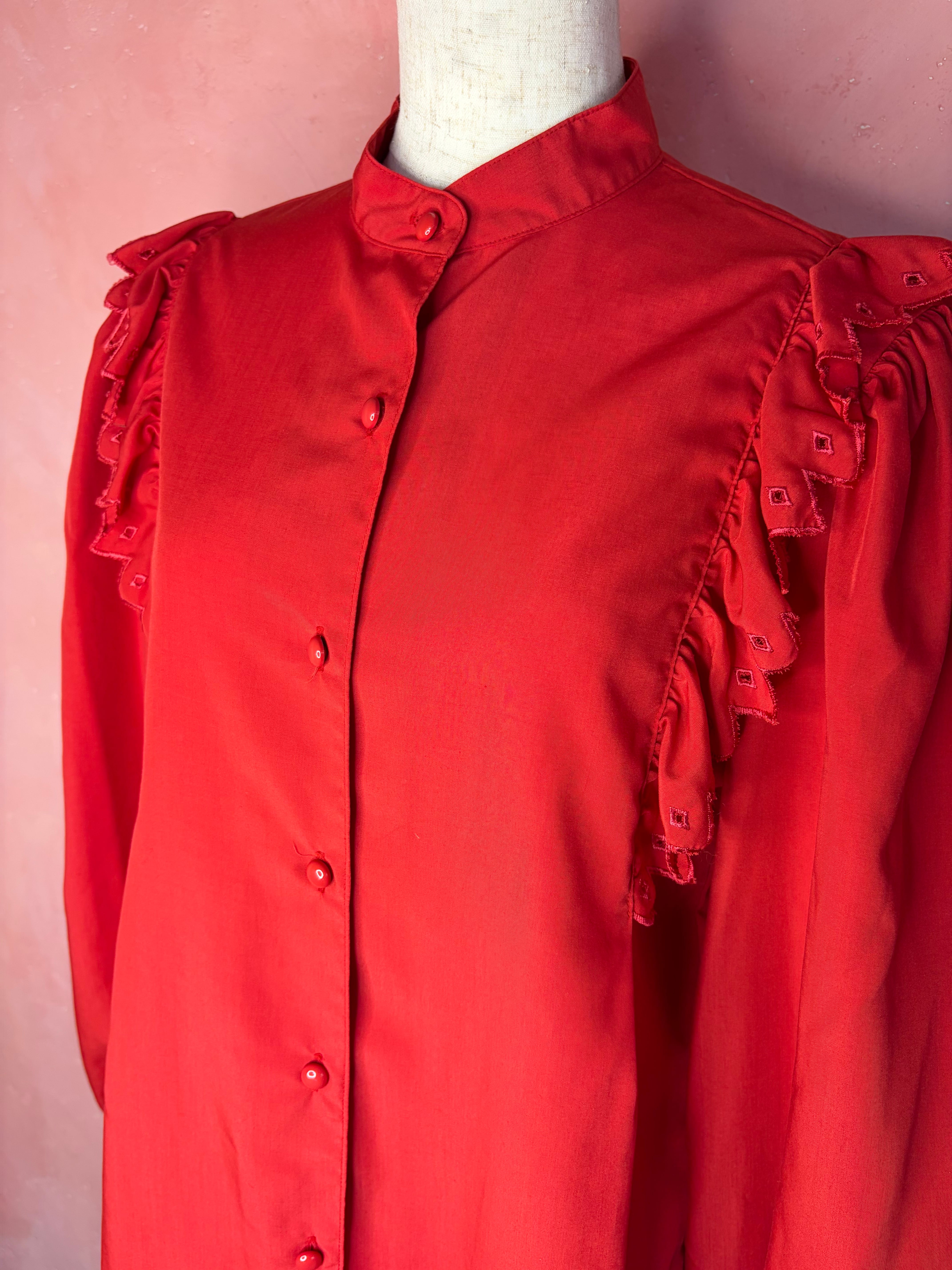 used frill blouse