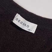 カシミヤ100% DECORO デコロ ニット セーター M/ダークブラウン系 レディース