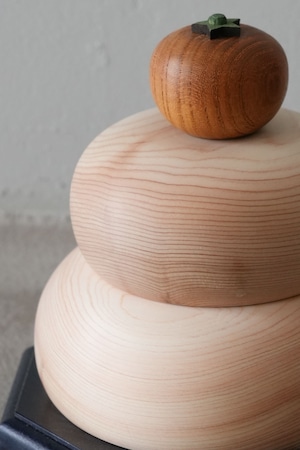 『木』の鏡餅 みかんA(ヘタ付き)