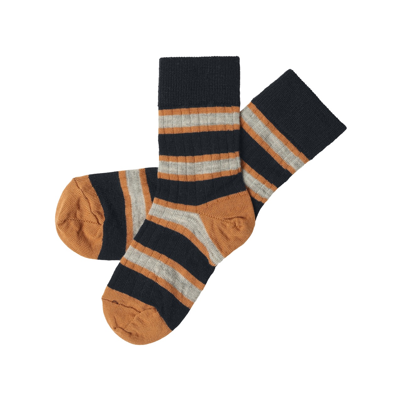 《即納》LAST1 FUB / Two Tone Stripe Socks - dark navy