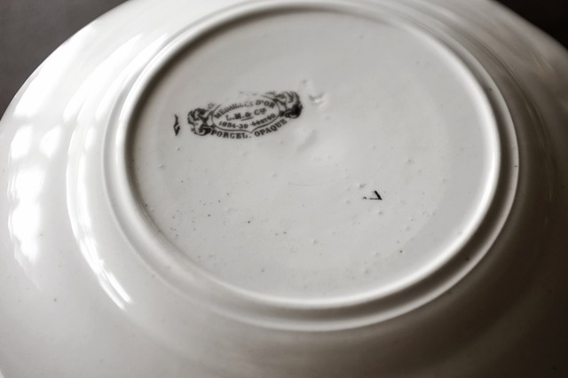 1840s~  Creil et Montereau LES PAPILLONS グランヴィル的蝶々人間のプレートc アンティーク