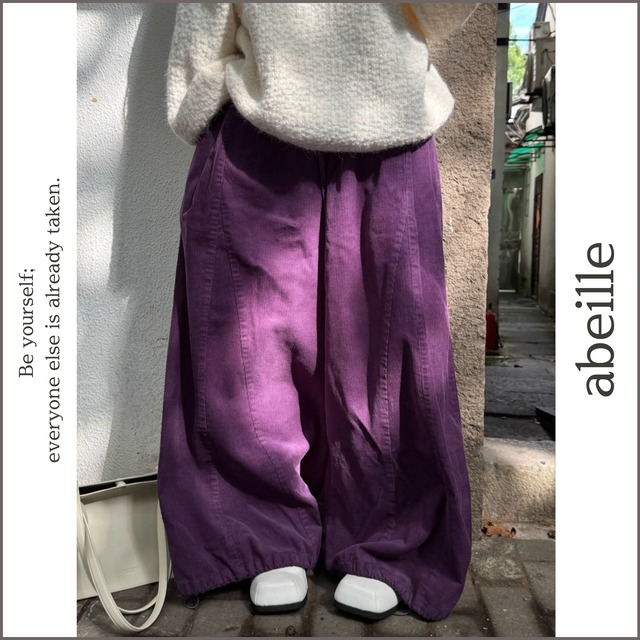 corduroy color pants 14016