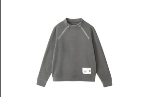 【THROW BACK】2 Zip Fleece Jacket - GRAY