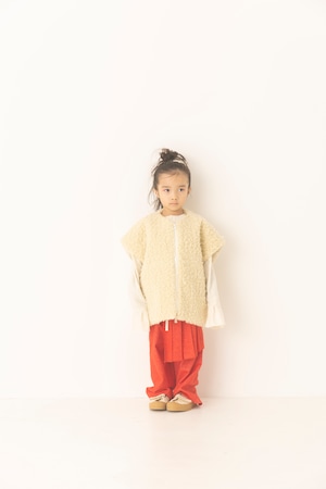 【23AW】folkmade（フォークメイド）boa vest  ivory (M) ベスト