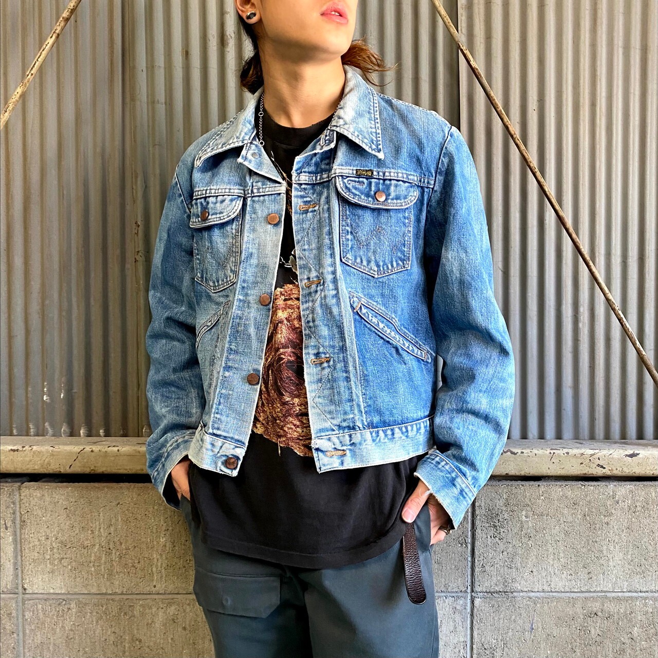 70年代 Wrangler ラングラー デニムジャケット メンズM相当 古着 G 