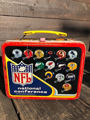 METAL LUNCH BOX"NFL"National&American Conference" THERMOS/フットボール ランチボックス 70's ビンテージ