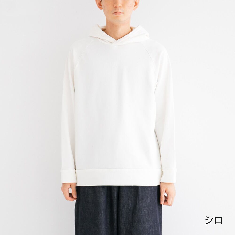 リネン RINEN 20/1オーガニック裏毛ラグランパーカー(R13318)全5色