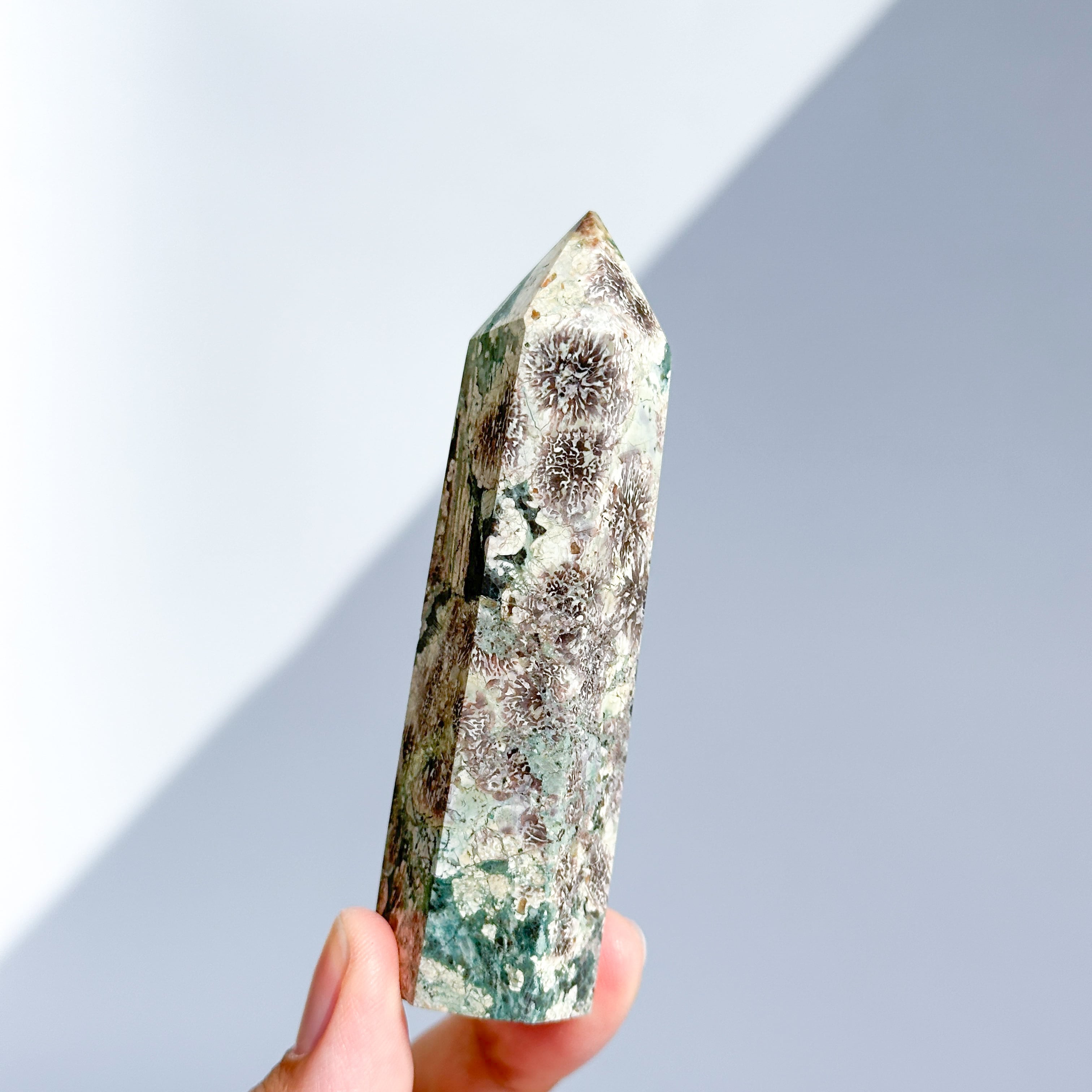 グリーンフラワージャスパー タワー51◇ Green Flower Jasper ◇天然石