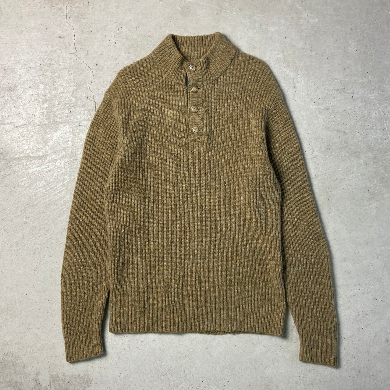 WOOLRICH ウールリッチ ハーフボタン ウール ニットセーター メンズXL