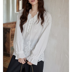 embroidered lace blouse
