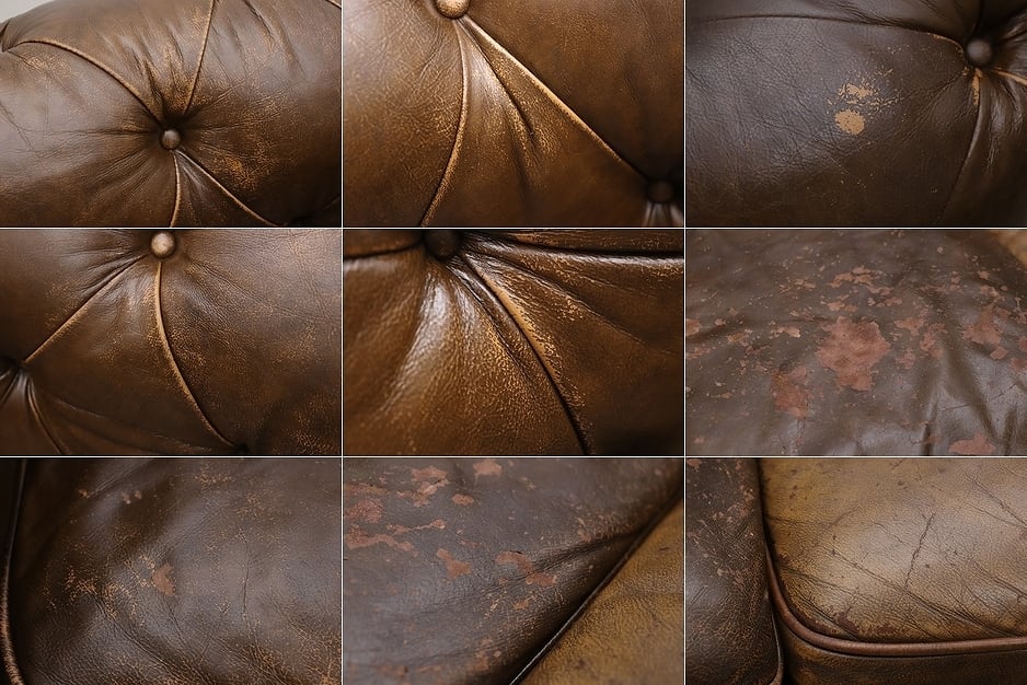 沼津店】IDC大塚家具 L/S Comfort-29 チェスターフィールド 本革 3P