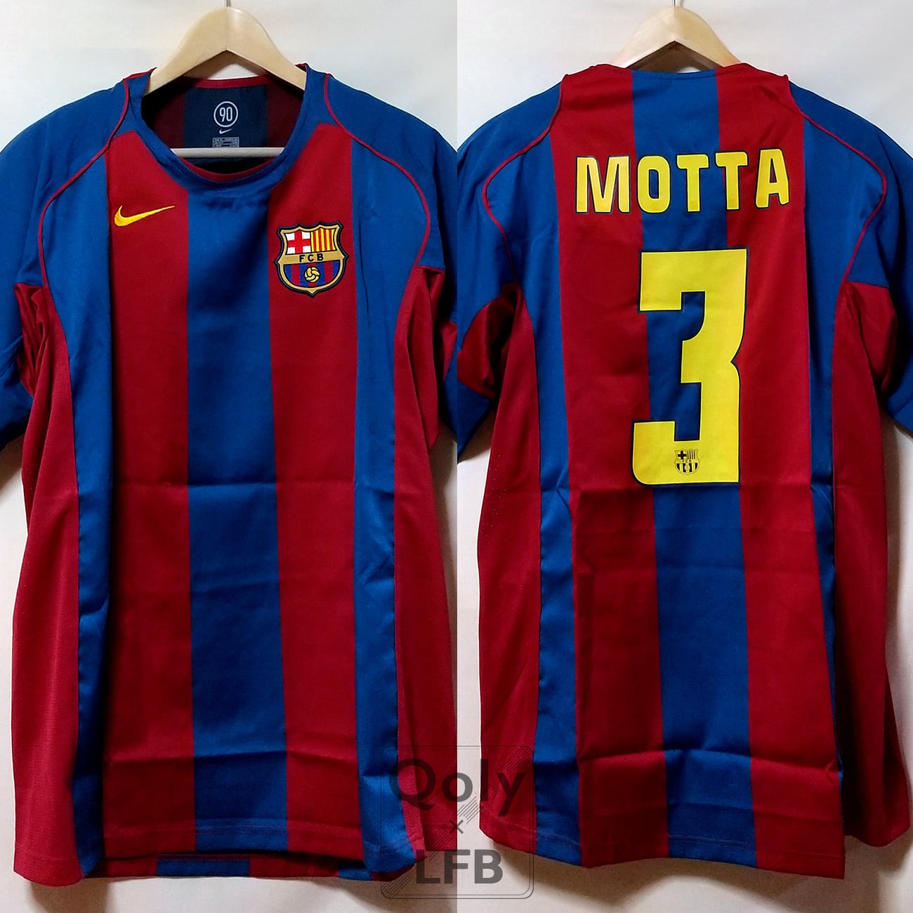 バルセロナ 2004-05 Nike ホーム半袖 ユニフォーム #3 MOTTA ティアゴ ...