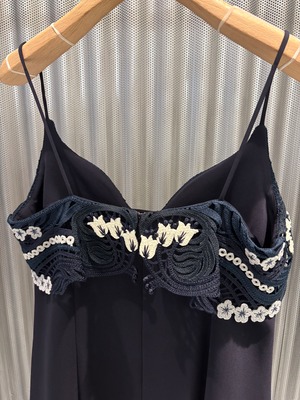 【26AW | WOMEN】Mame Kurogouchi マメ クロゴウチ / ワンピース / Triacetate Embroidery Camisole Dress  MM26FW-DR113