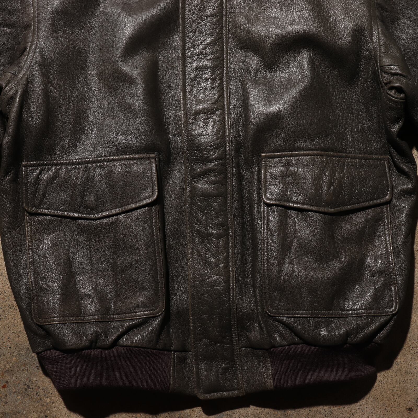 美品 XL エルエルビーン A-2 Thinslate中綿 レザージャケット L.L.Bean 