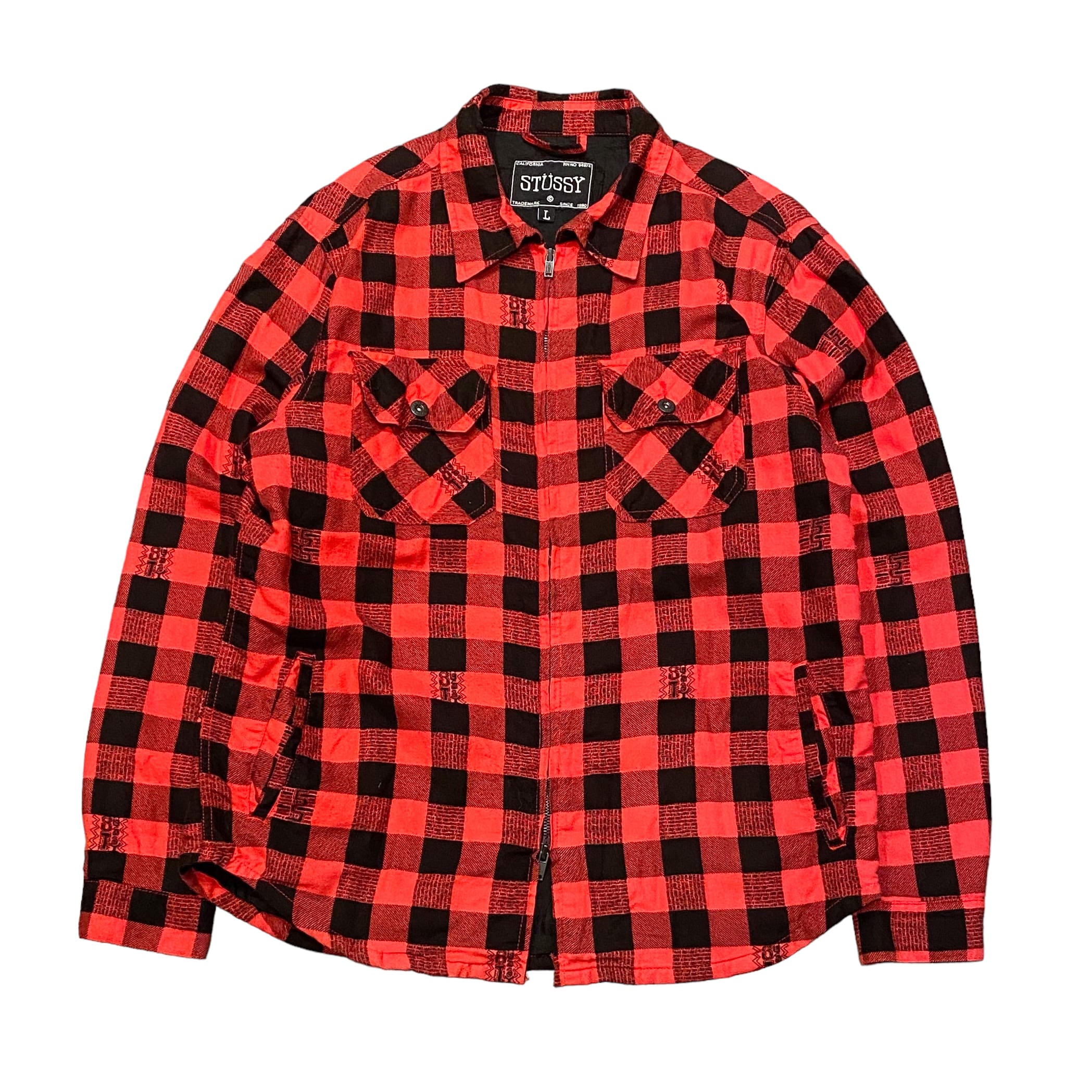 Stussy Checked Cotton Flannel Jacket