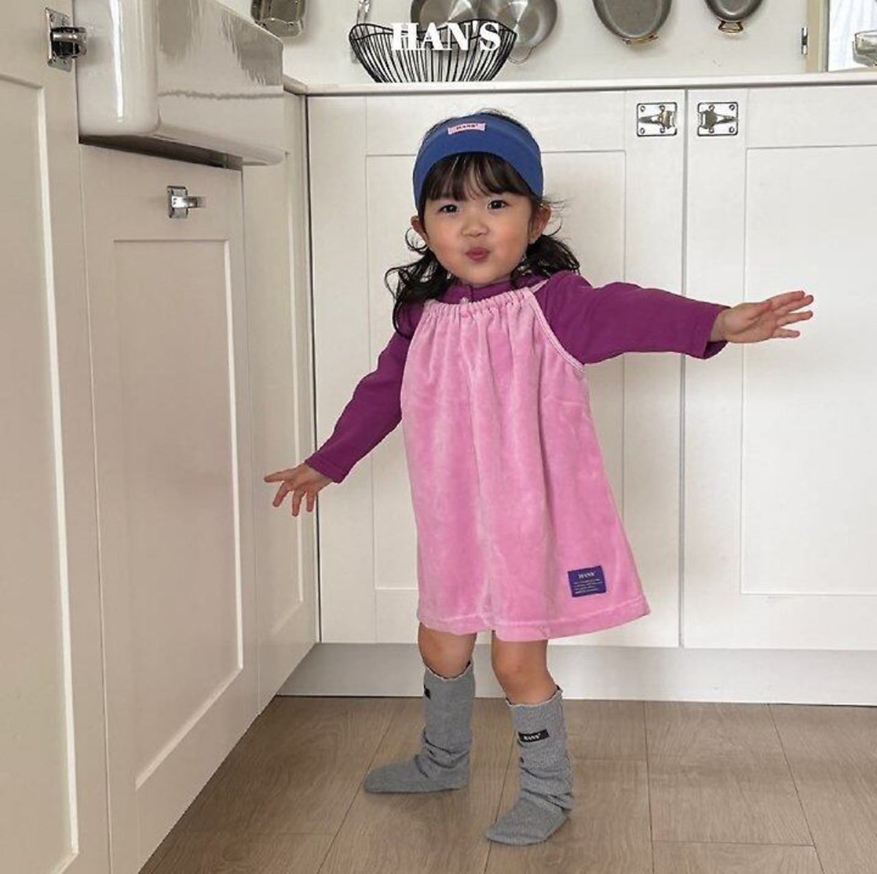 韓国子供服 / 26Autumn / 〖取寄〗Hans / レトロショートワンピース / キッズ服 / ジュニア服 *XS~XL*