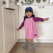韓国子供服 / 26Autumn / 〖取寄〗Hans / レトロショートワンピース / キッズ服 / ジュニア服 *XS~XL*