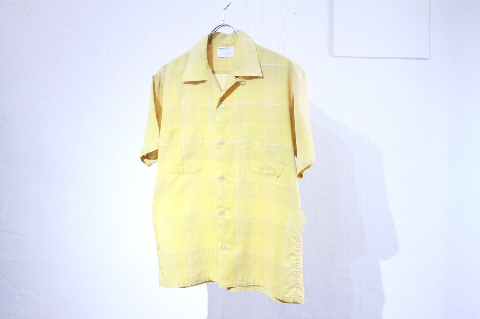 ~70s Truval Open Coller Check Shirt USA製