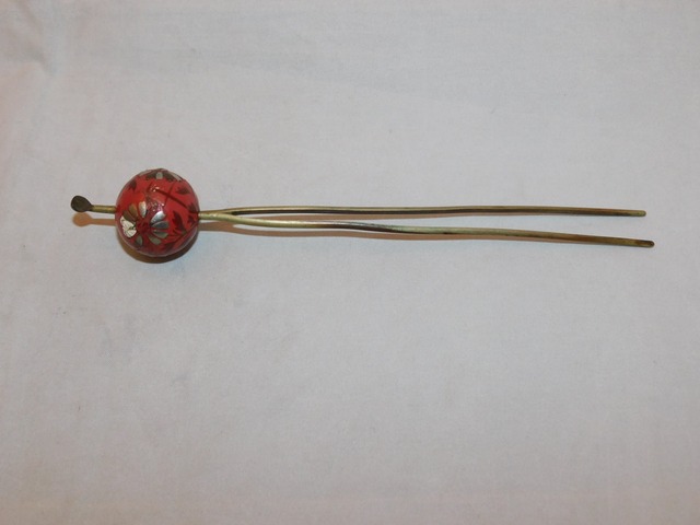 梅鼈甲の櫛 tortoiseshell work ornamental comb (plum)(No1)