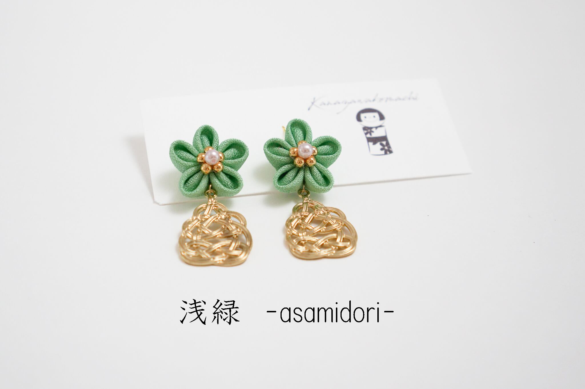 つまみ細工ピアスNO.26＊Light color＊