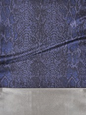 【受注商品】Rumi Rockきもの「シン・バーズアイ パイソン」ブルー　[A786]