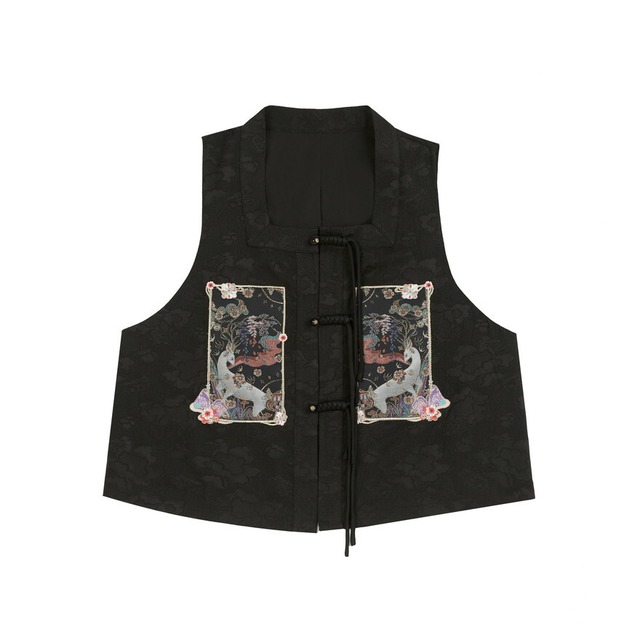 中華ロリィタ チャイナ風 ベスト 中華風 オリエンタル 中華ボタン