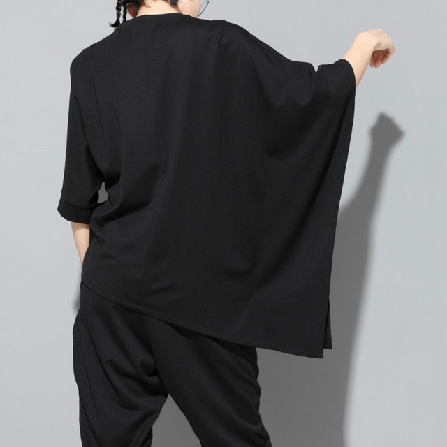 Asymmetric bat shirt 【2color】 C0057