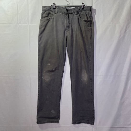 00s Carhartt RELAXED FIT カーハート ワークパンツ バングラディッシュ製 グレー フェード W34×L32 W88cm アメカジ バイカー