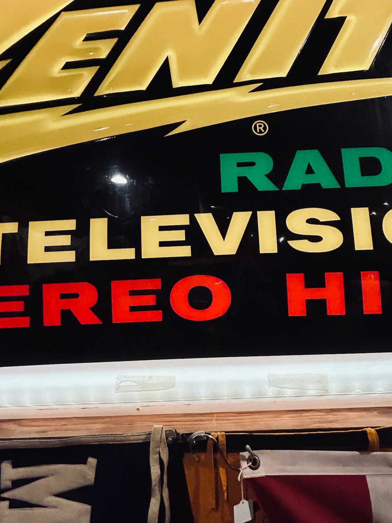 1960s ゼニス ヴィンテージ 電飾看板 ZENITH “RADIO TELEVISION STEREO HI-FI” Lighted Advertising Sign S-27
