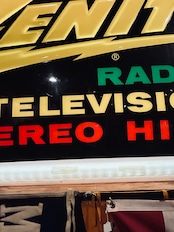1960s ゼニス ヴィンテージ 電飾看板 ZENITH “RADIO TELEVISION STEREO HI-FI” Lighted Advertising Sign S-27