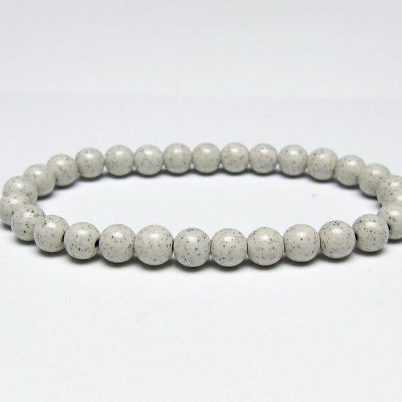 北投石 ブレスレット 6mm 一点物 メール便可 111-50331