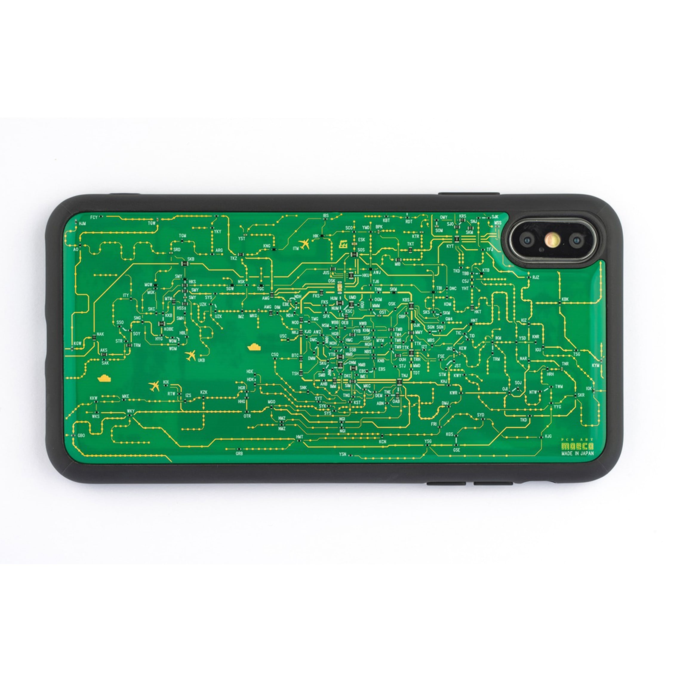 FLASH 関西回路線図 iPhone XS Max ケース | PCB ART moeco