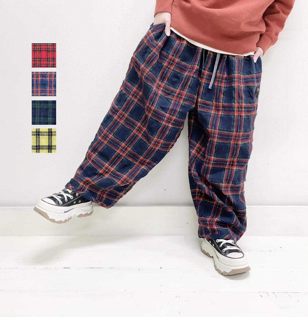 快晴堂 ふわふわパンツ 紺 美品 ゴム紐 2 美しかっ