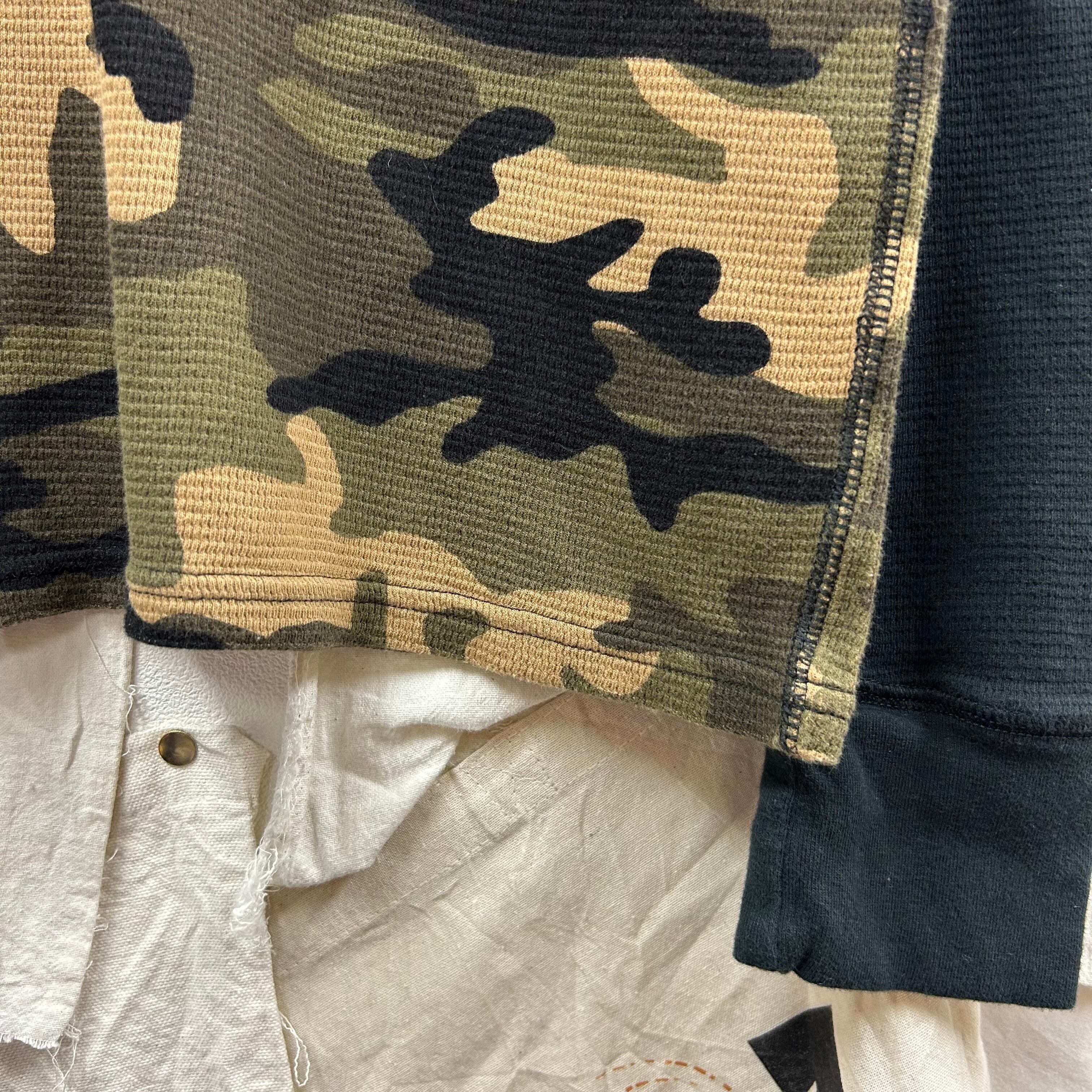 POLO RALPH LAUREN 刺繍ロゴ迷彩柄ラグランサーマルロンTee | 古着屋PENNY
