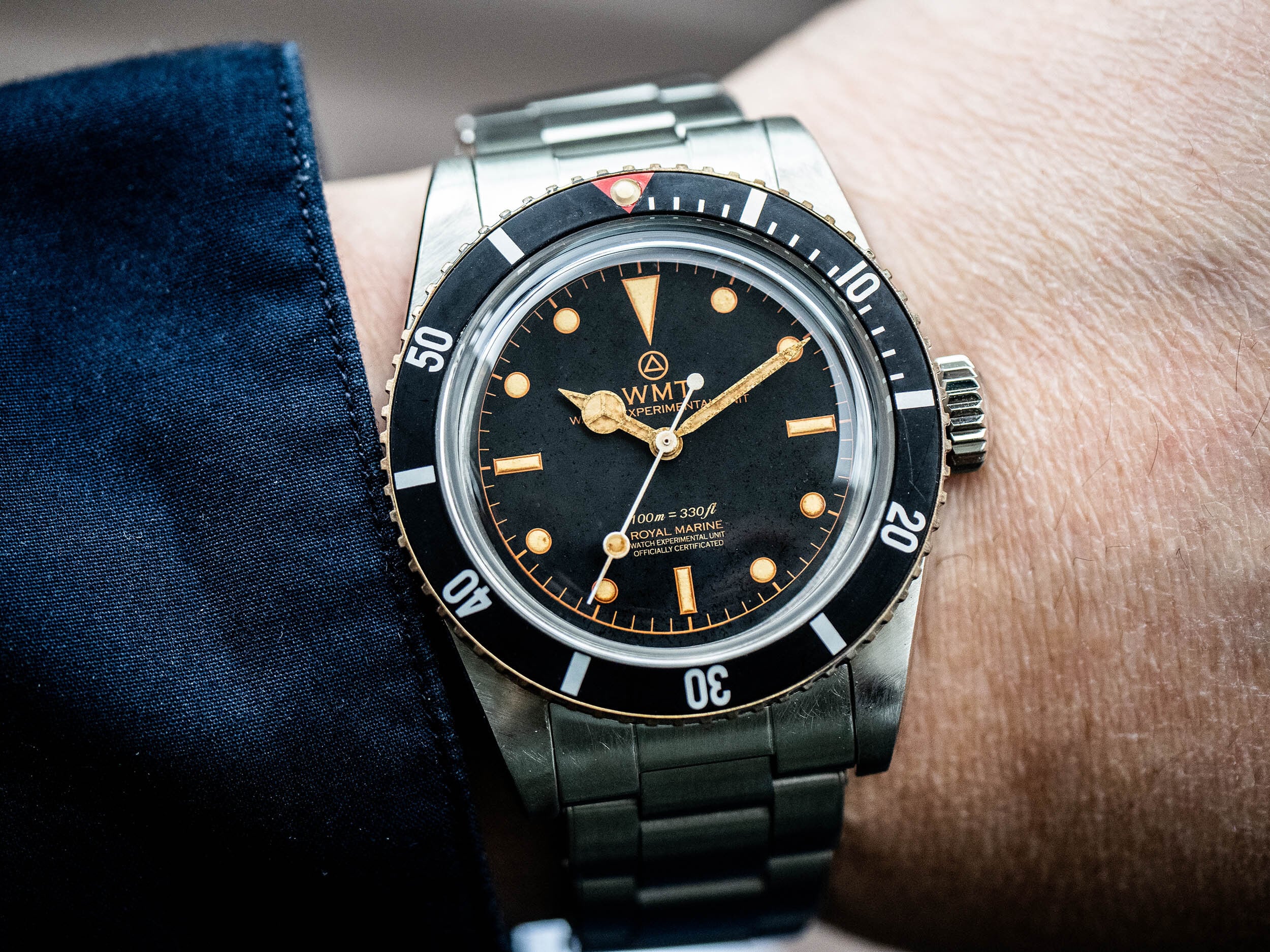 WMT WATCHES Sea Diver – All Aged With Brass Bezel / Black Dial 
