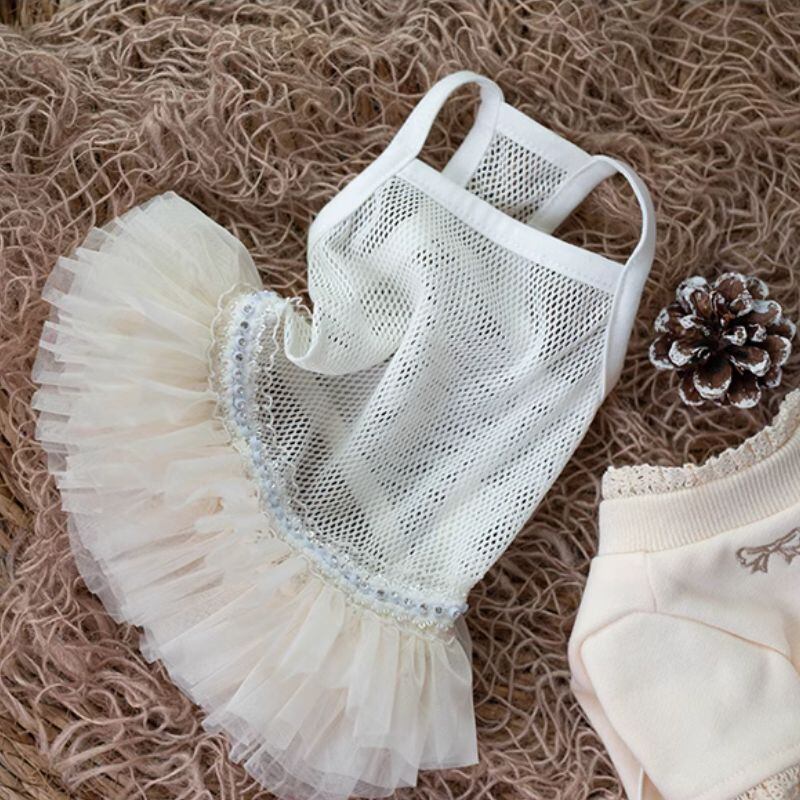 チュチュスカート付メッシュワンピース 犬服 00457