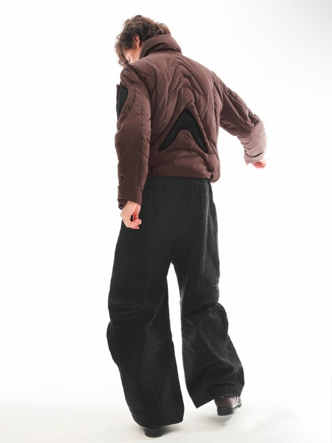 54A0 Windbreaker Style Wide Pants