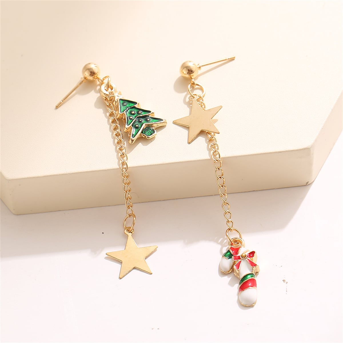 K18 ピアス　2連チェーン　フープ　片耳 K18/Pt「ダブルフープ・カーヴ」ピアス(片耳用)｜【オレフィーチェ