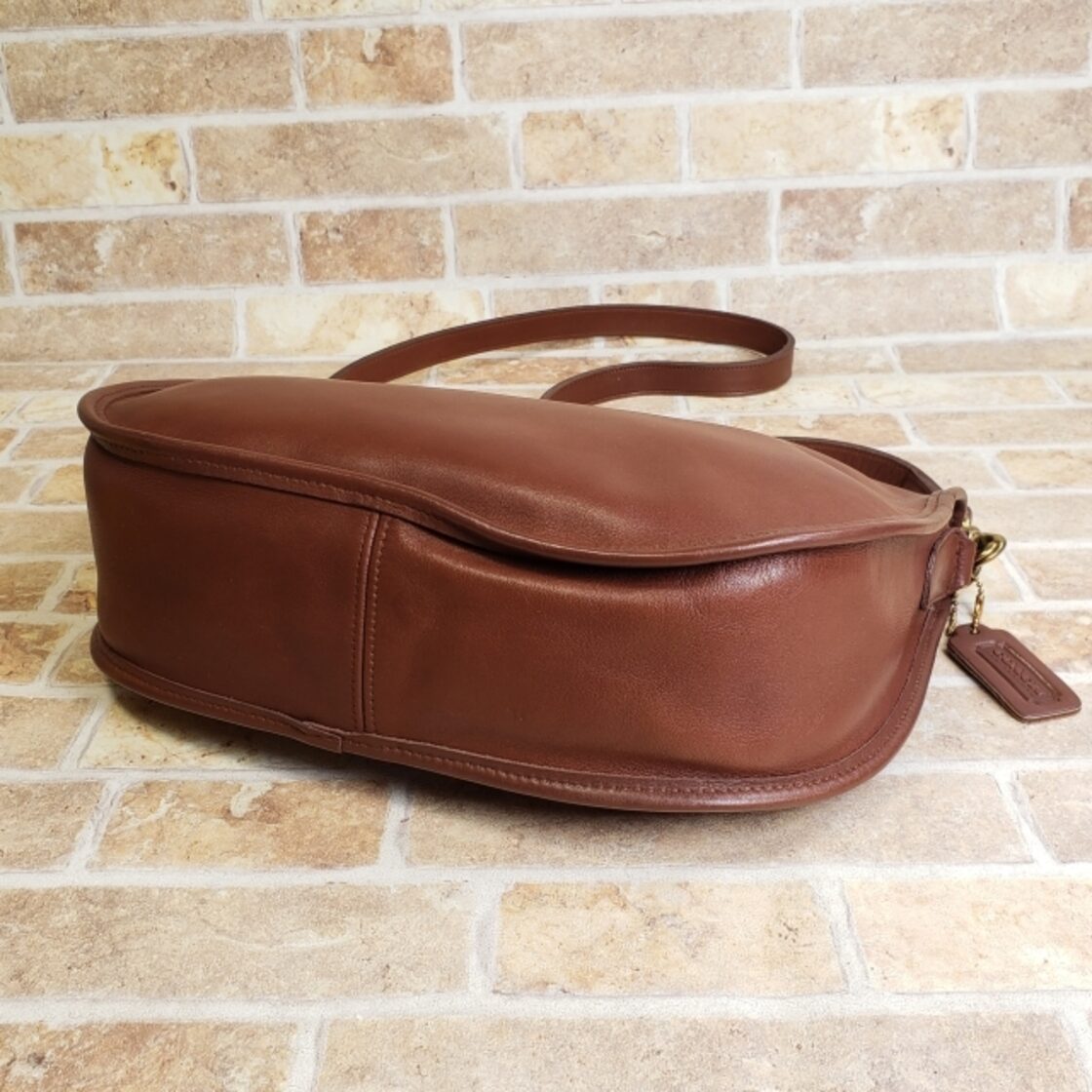 オールドコーチ ☆ USA製 レザー ショルダーバッグ ブラウン COACH 
