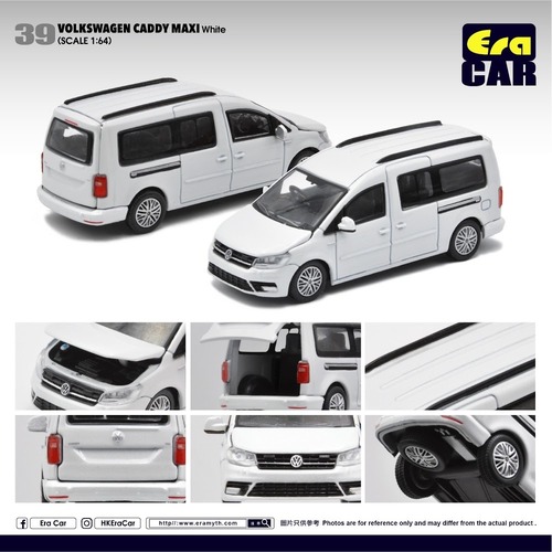 再入荷  EraCar 1/64 #ERA39 Volkswagen キャディマキシ Caddy Maxi - White　(ホワイト）（ボンネット・リアゲート開閉)