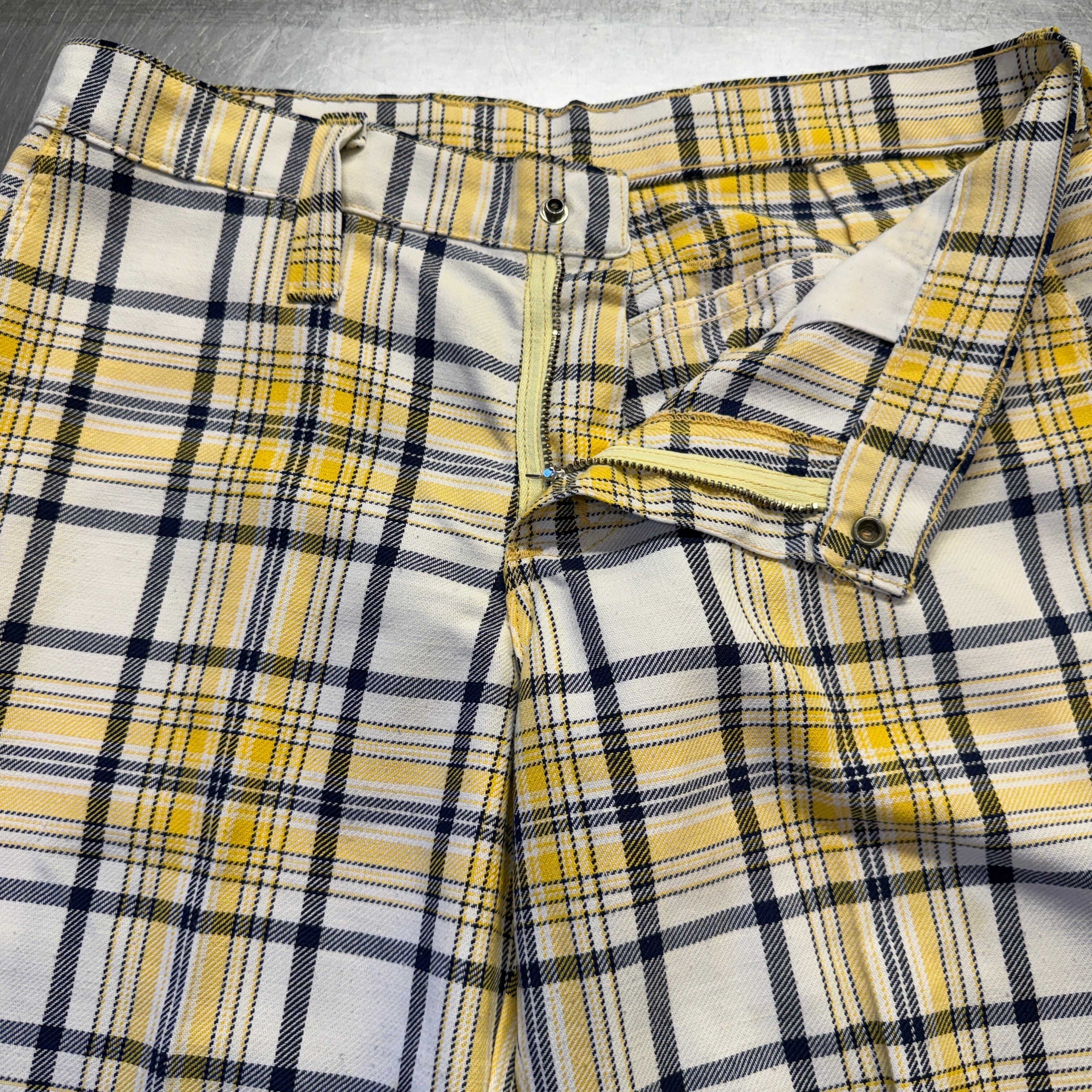 1970'S WRANGLER CHECK BELBOTOM SLACKS | safarionline